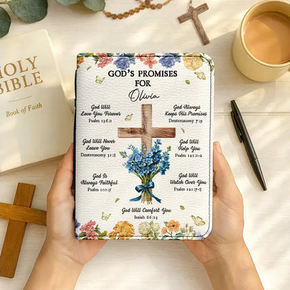 God's Promises Birth Flower Bouquet - Personalized Bible Cover