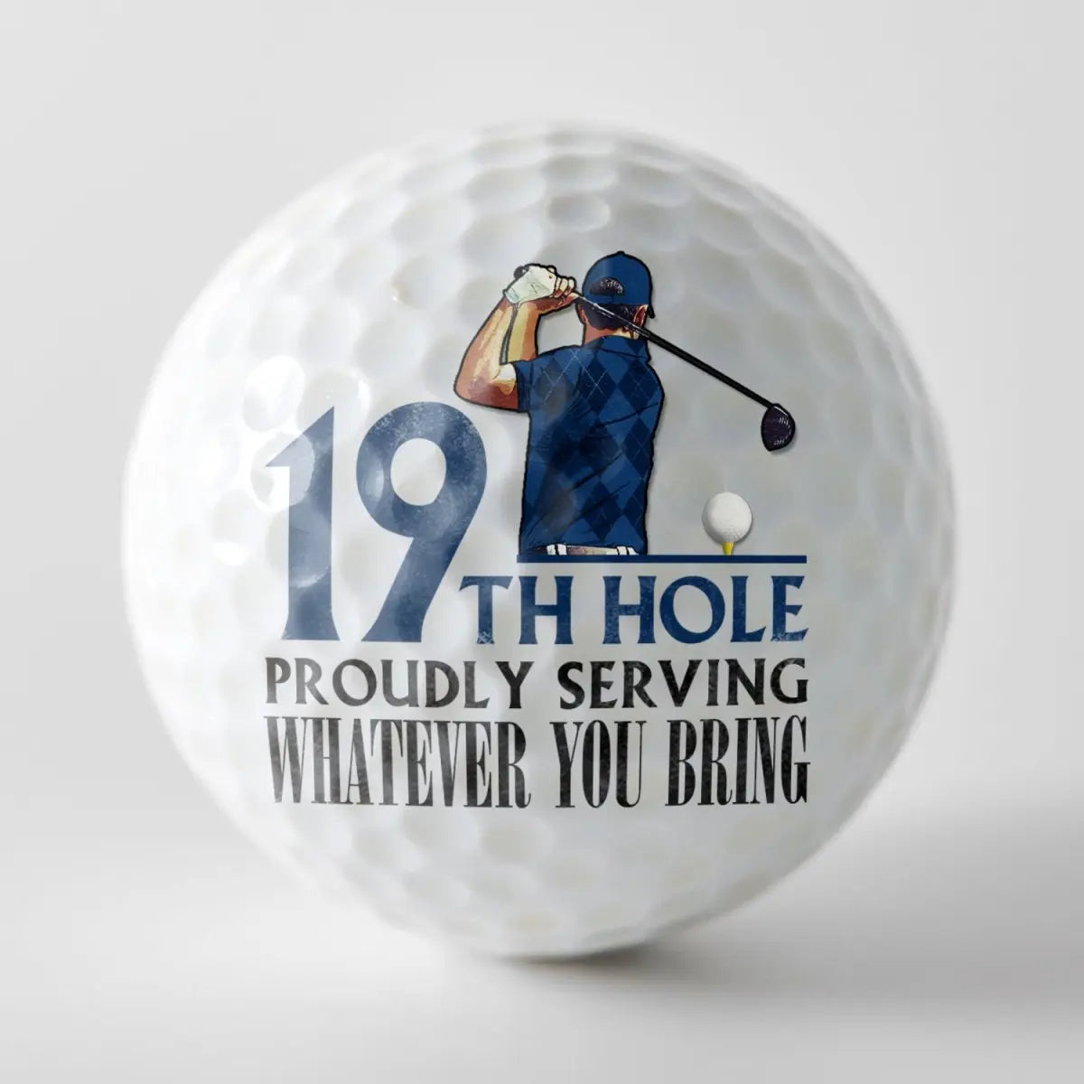 Golf Lovers - Hole Golf Club Proudly Serving - Personalized Golf Ball Golf Ball The Next Custom Gift