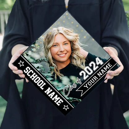 Graduation- Class Of 2024 Photo Graduation - Personalized Graduation Cap Topper Frame Light Box The Next Custom Gift