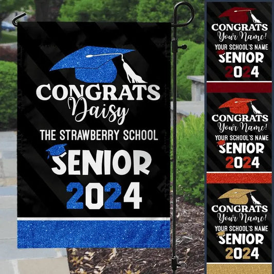 Graduation - Class of 2024 Senior Gift - Personalized Garden Flag Garden Flag The Next Custom Gift