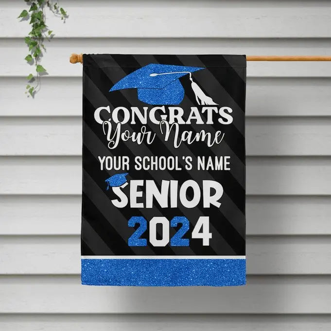 Graduation - Class of 2024 Senior Gift - Personalized Garden Flag Garden Flag The Next Custom Gift