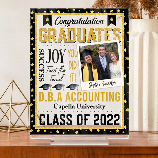 Graduation - Congratulation Graduates - Personalized Upload Photo Acrylic Plaque MCN