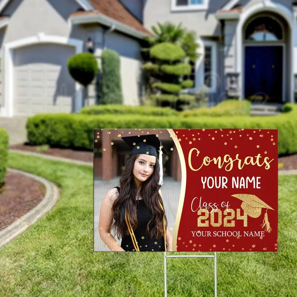 Graduation - Custom Congrats Graduation Photo - Personalized Graduation Gift Yard Sign The Next Custom Gift