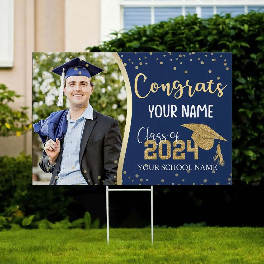 Graduation - Custom Congrats Graduation Photo - Personalized Graduation Gift Yard Sign The Next Custom Gift