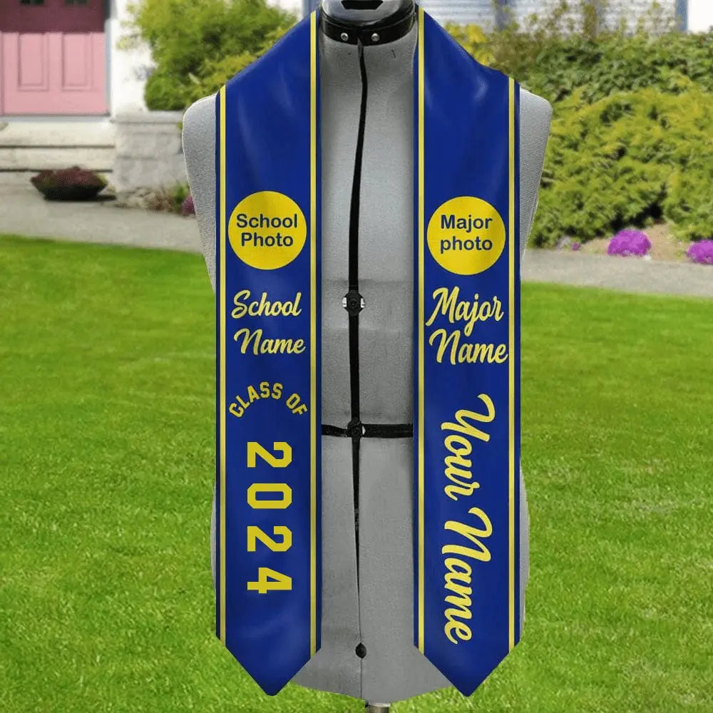 Graduation - Custom Name And School Graduation 2024 - Personalized Stoles Sash For Graduation Day