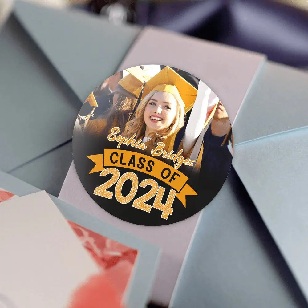 Graduation -Custom Photo Graduation Class Of 2024 Roll Sticker - – The ...