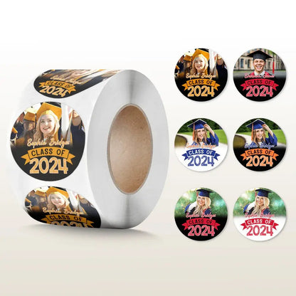 Graduation -Custom Photo Graduation Class Of 2024 Roll Sticker - Personalized Roll Sticker Roll Sticker The Next Custom Gift