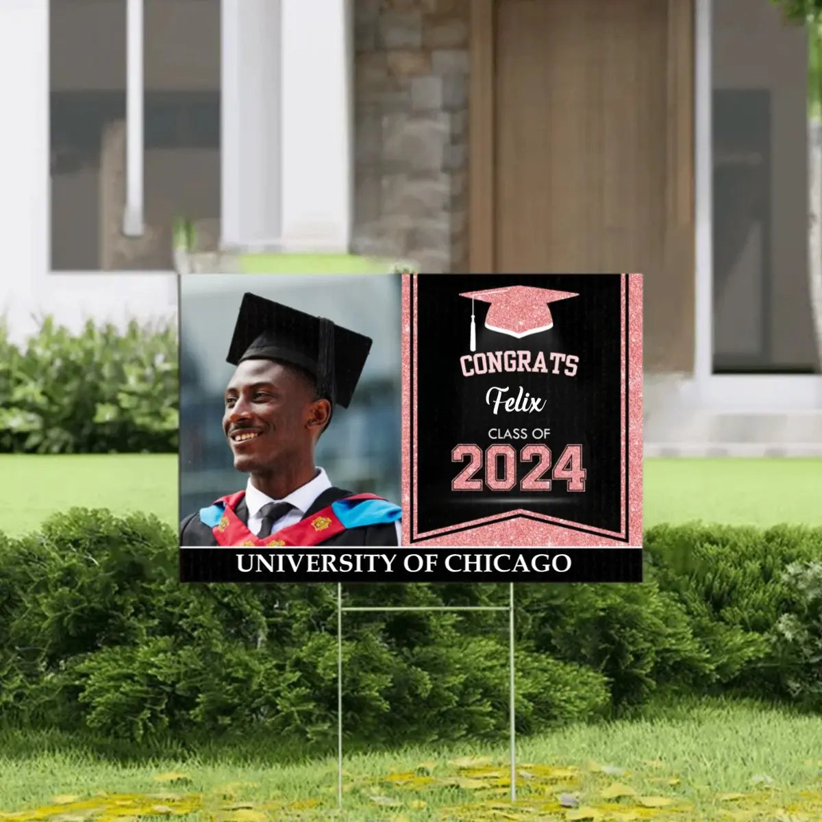 Graduation - Custom Photo Graduation Lawn Sign With Stake - Personalized Graduation Gift Banner The Next Custom Gift