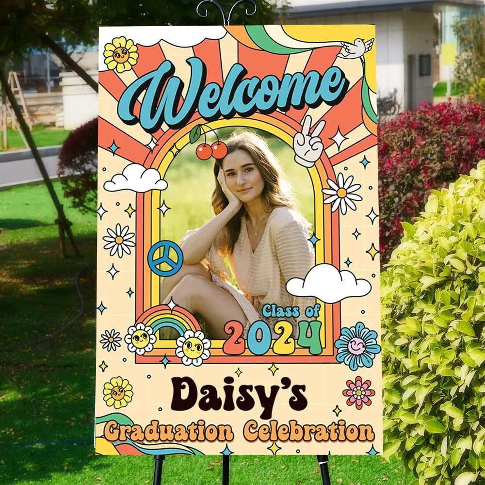 Graduation - Custom Photo Graduation Party Welcome Sign - Personalized Grad Party Sign Grad Party Sign The Next Custom Gift