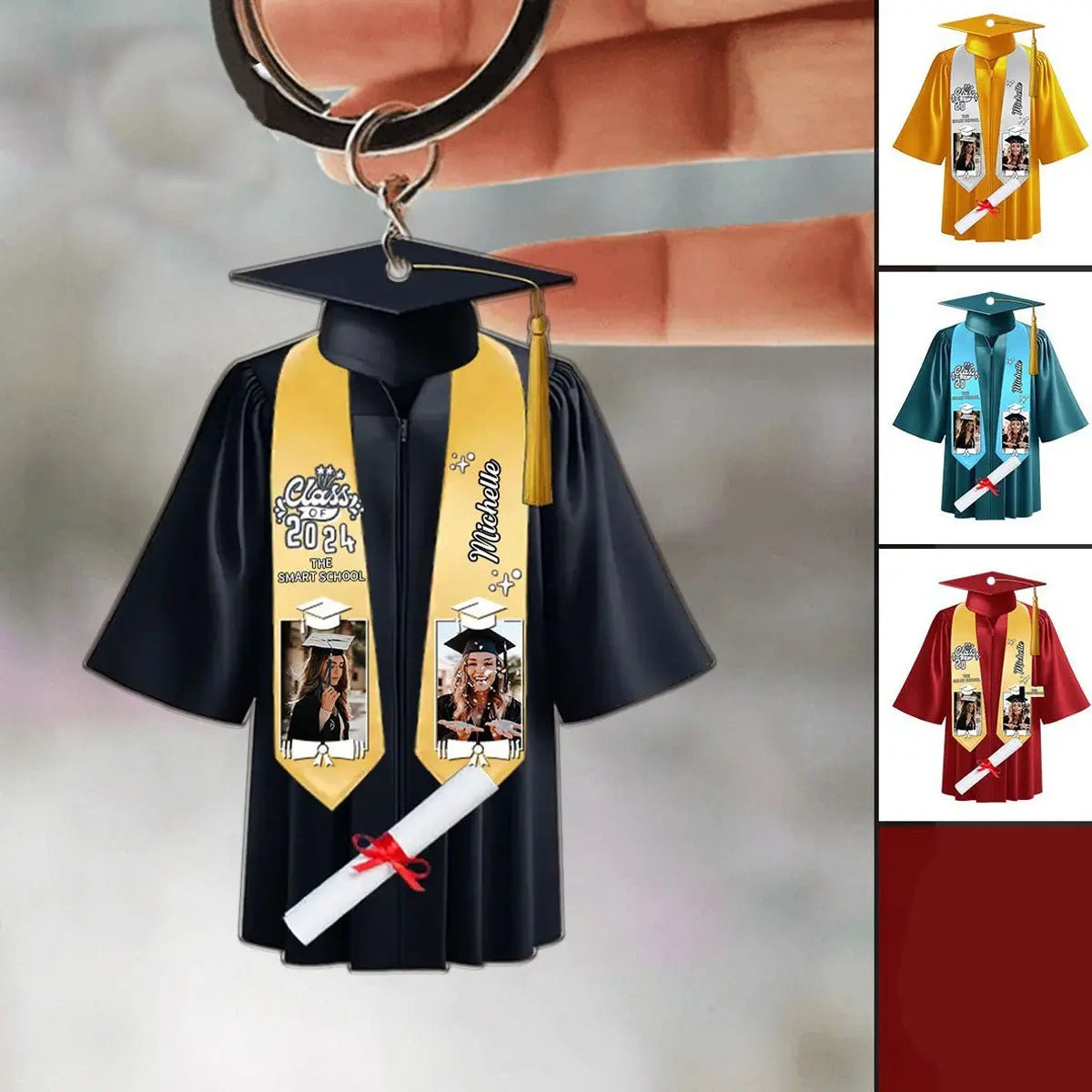 Graduation - Custom Photo Graduation - Personalized Acrylic Keychain Keychain The Next Custom Gift