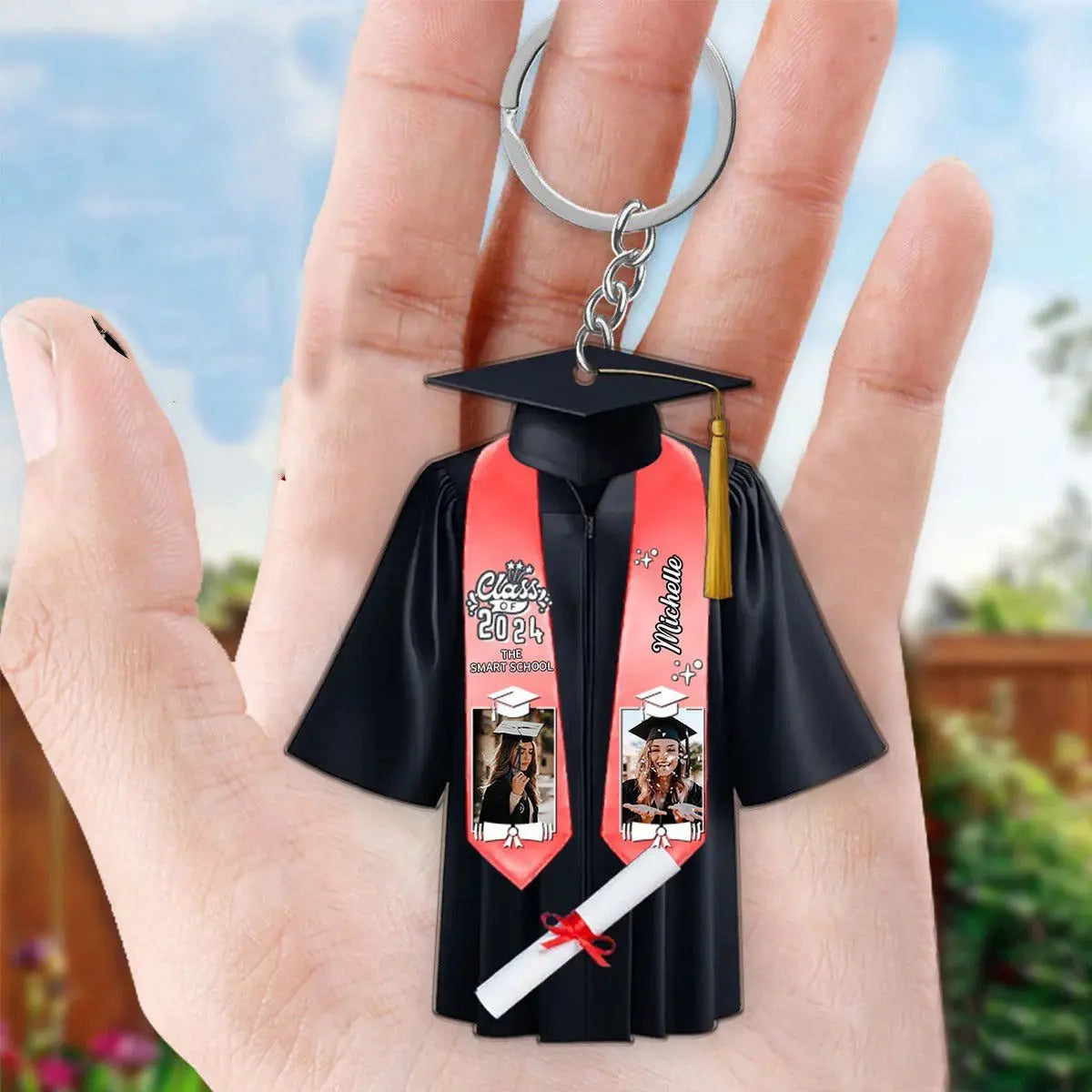 Graduation - Custom Photo Graduation - Personalized Acrylic Keychain Keychain The Next Custom Gift