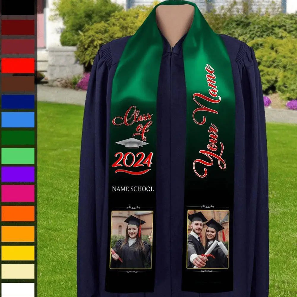 Graduation Gift - Custom Photo Class of 2024 Stoles Sash - Personalized Stoles Sash For Graduation Day (HB) Stoles Sash The Next Custom Gift