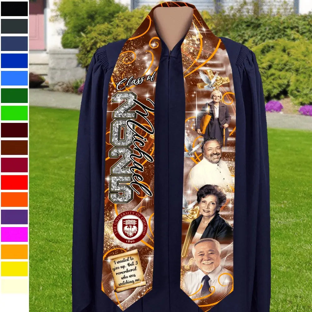Graduation - In Loving Memory Graduation Sashes And Stoles - Personalized Stoles Sash For Graduation Day (HB)