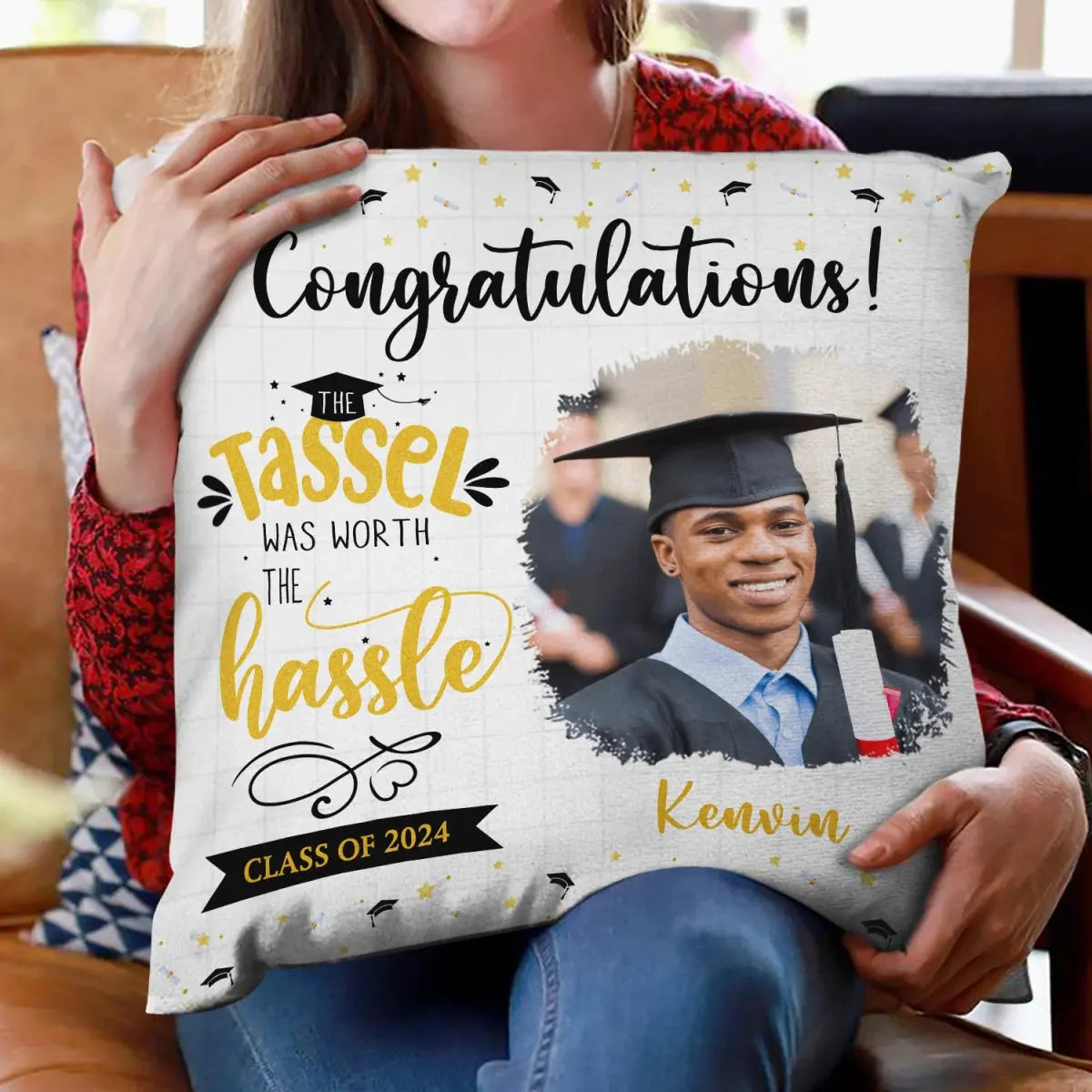 Graduation - The Tassel Was Worth The Hassle - Personalized Pillow(NV) Pillow The Next Custom Gift