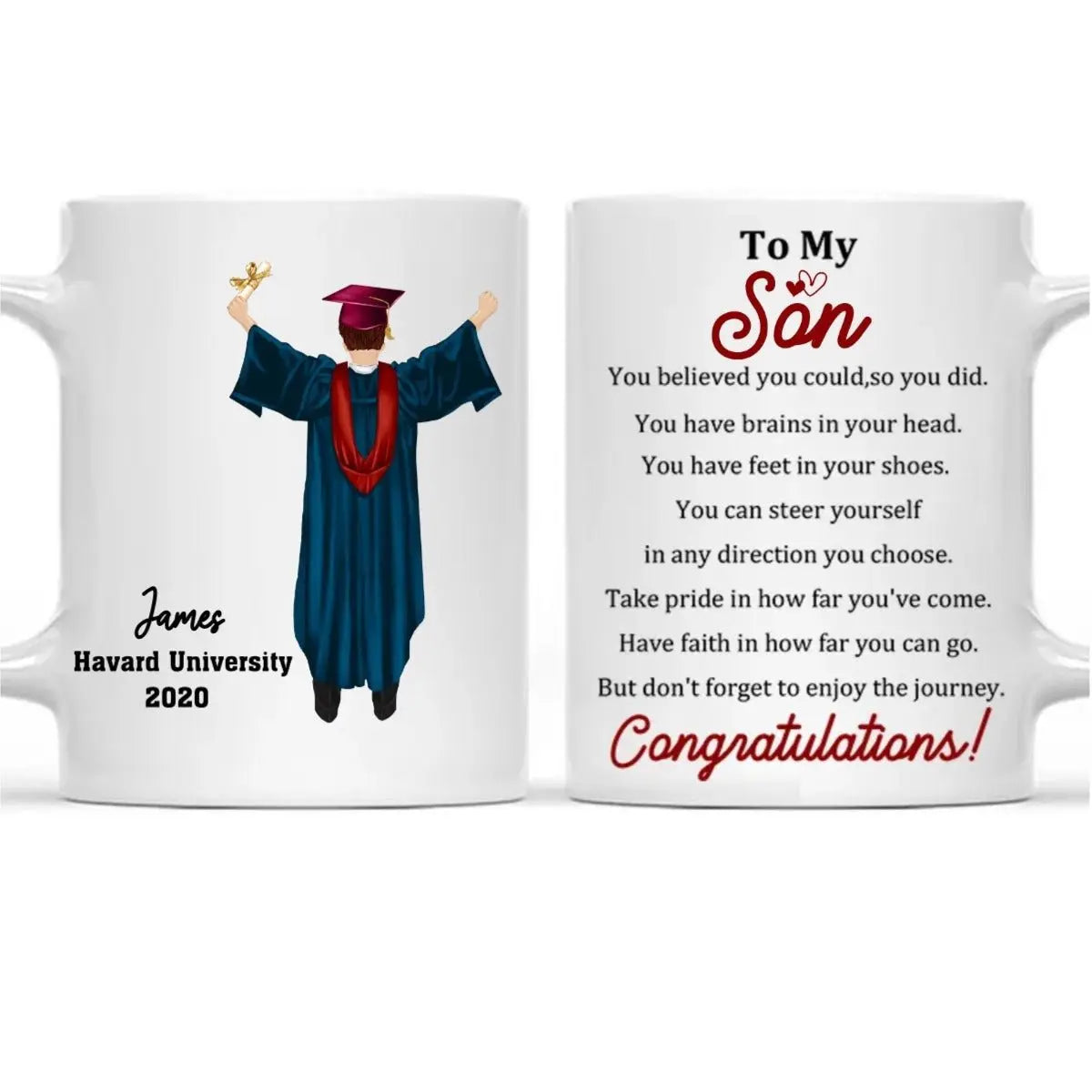 Graduation - You Believed You Could So You Did - Personalized Mug Mug The Next Custom Gift