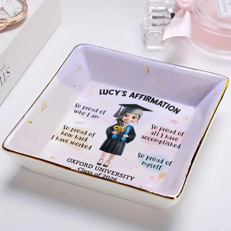 Graduation Affirmation - Personalized Ring Dish
