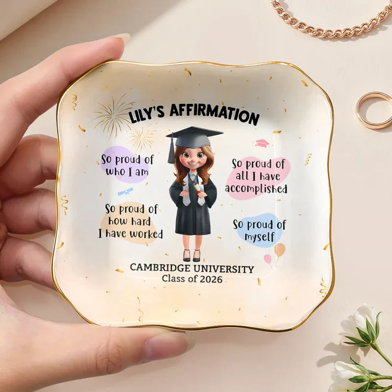 Graduation Affirmation - Personalized Ring Dish