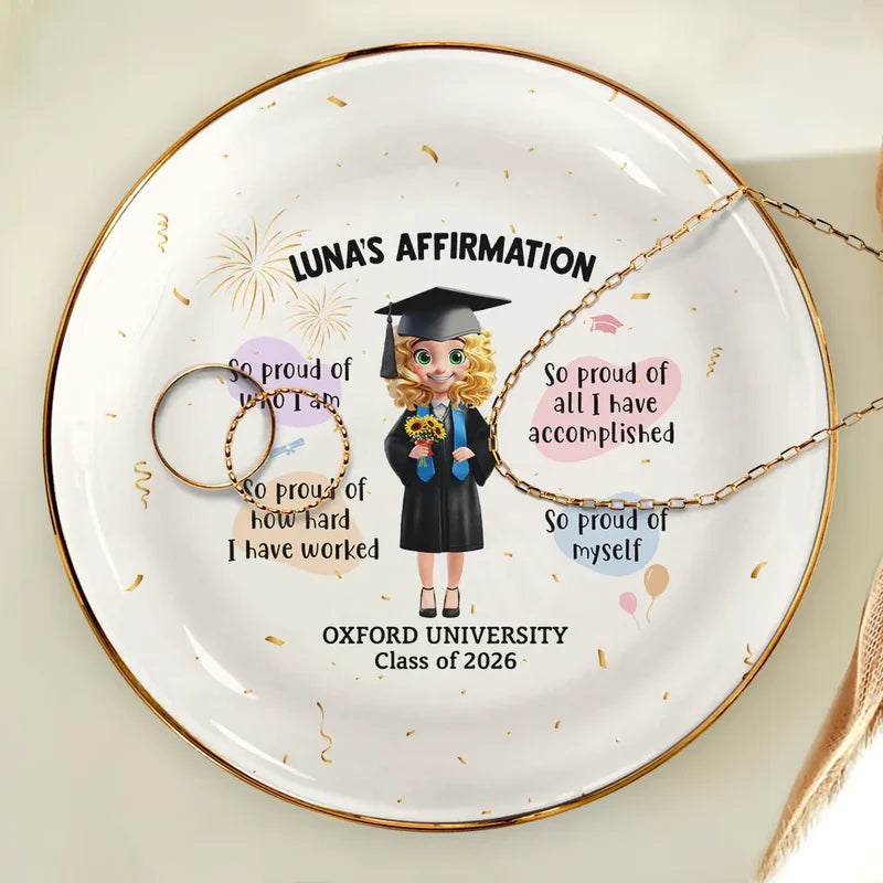 Graduation Affirmation - Personalized Ring Dish