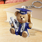 Graduation Bear 3D Effect - Personalized Acrylic Keychain
