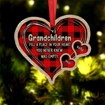 Grandchildren Fill A Place In Your Heart - Personalized Acrylic Ornament Ornament The Next Custom Gift