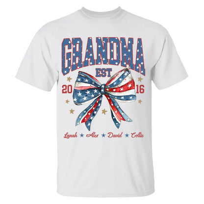 Grandma 4th Of July Personalized Shirt, 4th Of July Custom Shirt, America Fourth Of July Gift, Independence Day Custom Shirt Shirts & Tops The Next Custom Gift