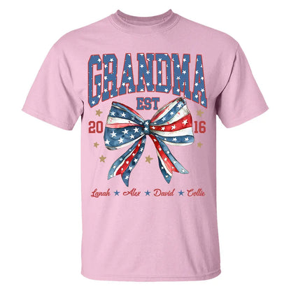 Grandma 4th Of July Personalized Shirt, 4th Of July Custom Shirt, America Fourth Of July Gift, Independence Day Custom Shirt Shirts & Tops The Next Custom Gift