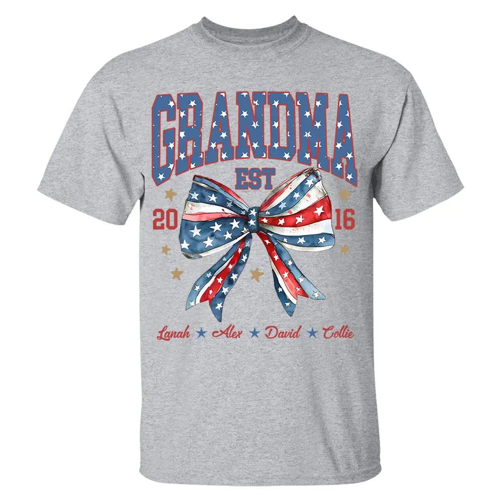 Grandma 4th Of July Personalized Shirt, 4th Of July Custom Shirt, America Fourth Of July Gift, Independence Day Custom Shirt Shirts & Tops The Next Custom Gift