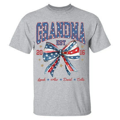 Grandma 4th Of July Personalized Shirt, 4th Of July Custom Shirt, America Fourth Of July Gift, Independence Day Custom Shirt Shirts & Tops The Next Custom Gift