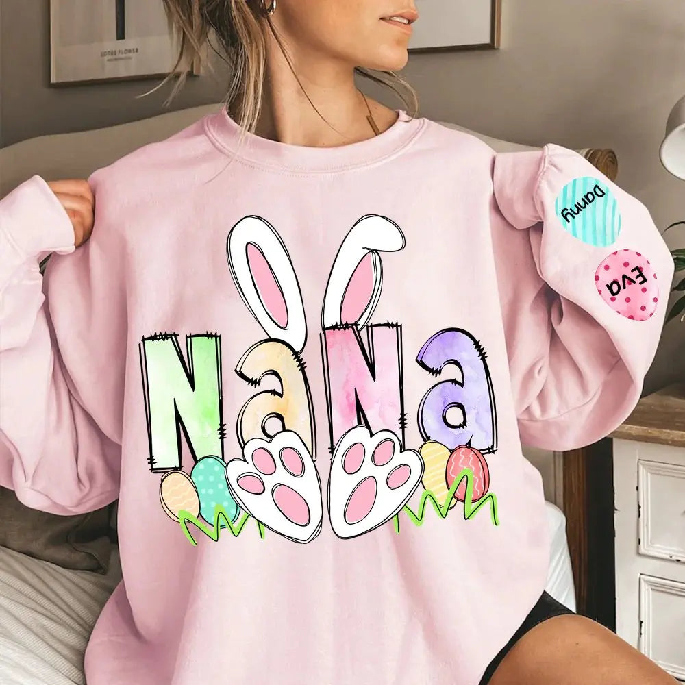 Grandma - Easter Rabbit - Personalized Sweatshirt (VT) Shirts & Tops The Next Custom Gift