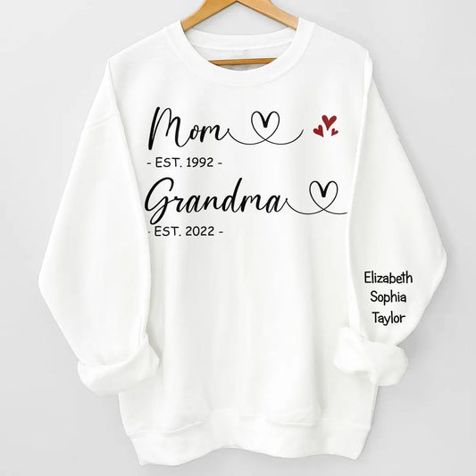 Grandma - First Mom Now Grandma - Personalized Sweatshirt Sweatshirt The Next Custom Gift