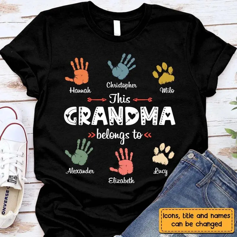 Grandma - Gift For Grandma This Grandma Belongs To - Personalized Shirt T-shirt, Hoodie, Sweatshirt The Next Custom Gift