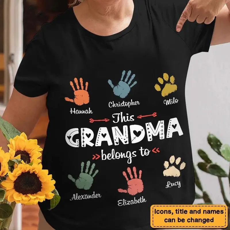 Grandma - Gift For Grandma This Grandma Belongs To - Personalized Shirt T-shirt, Hoodie, Sweatshirt The Next Custom Gift