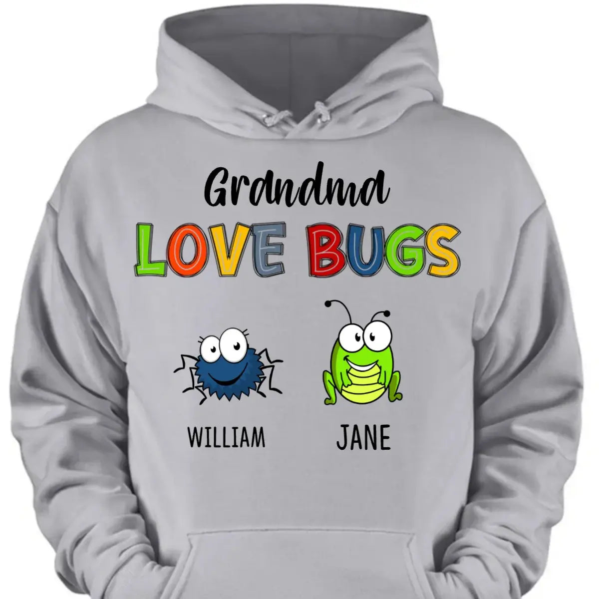 Grandma - Grandma Love Bugs - Personalized Unisex T-shirt (LH) Shirts & Tops The Next Custom Gift