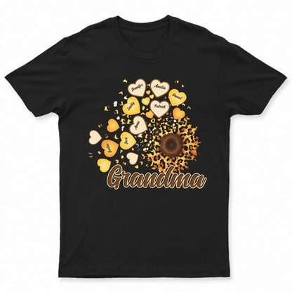 Grandma - Grandma Mom Kids Sunflower - Personalized T-Shirt Shirts & Tops The Next Custom Gift