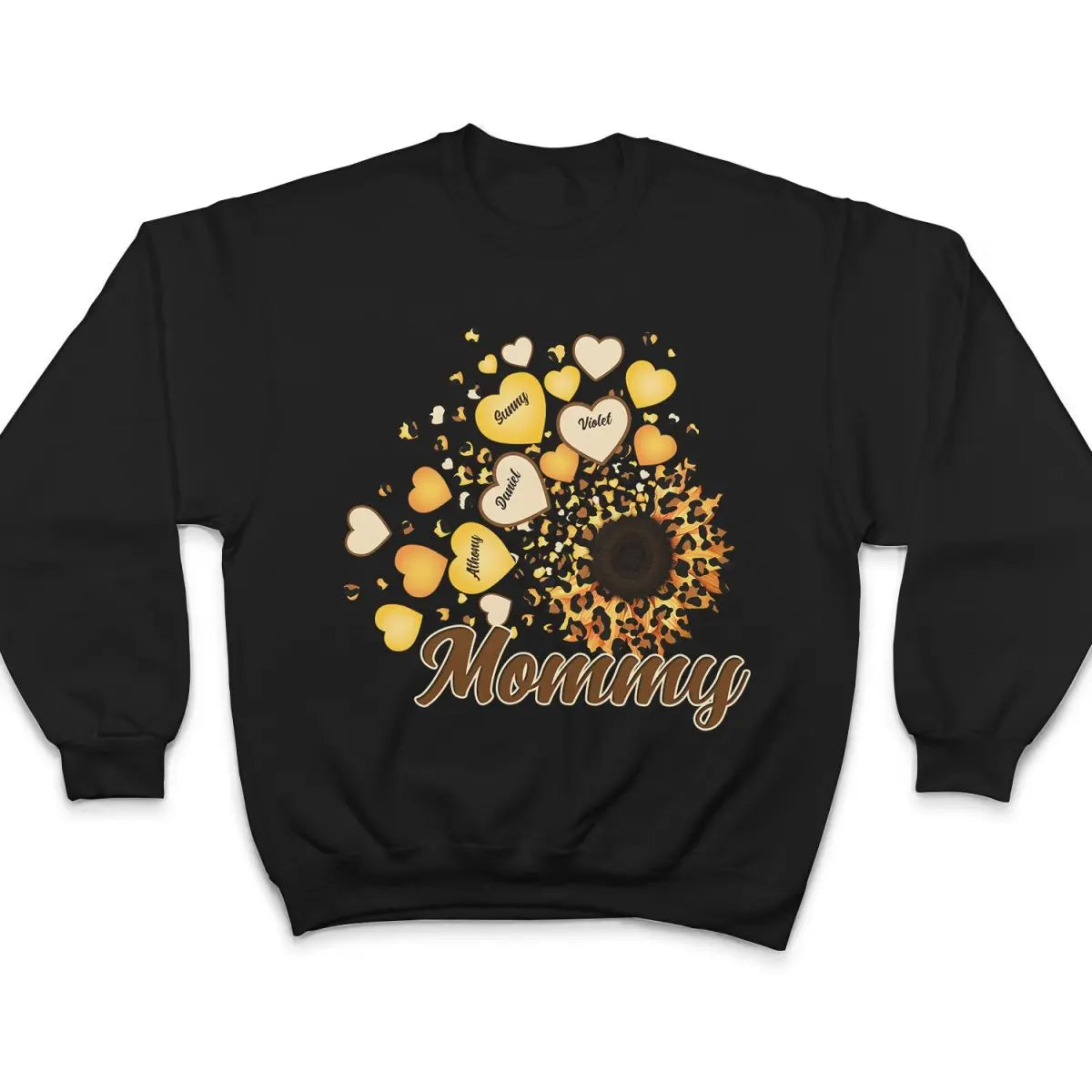 Grandma - Grandma Mom Kids Sunflower - Personalized T-Shirt Shirts & Tops The Next Custom Gift