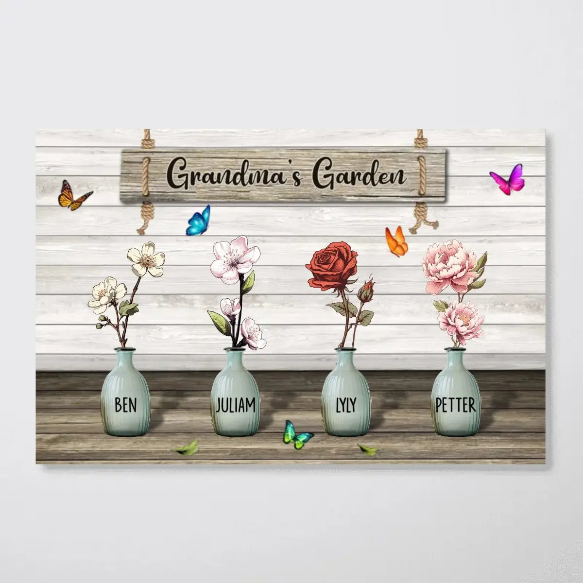 Grandma - Grandma's Garden Birth Month Flowers - Personalized Poster Poster The Next Custom Gift