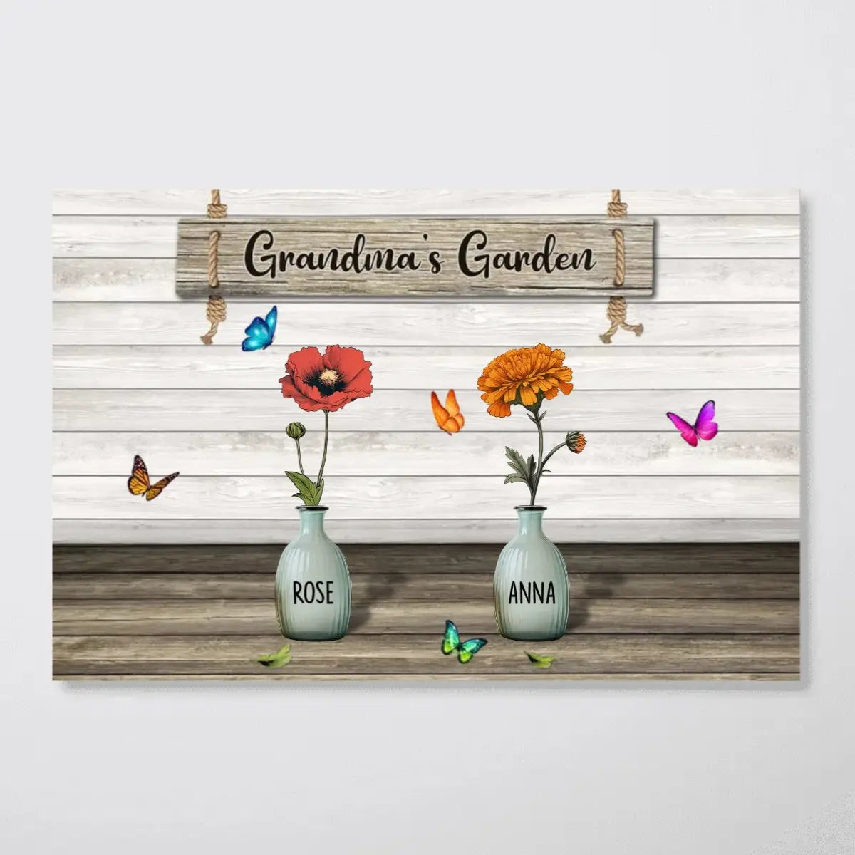 Grandma - Grandma's Garden Birth Month Flowers - Personalized Poster Poster The Next Custom Gift