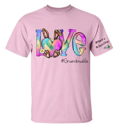 Grandma - Love Grandma Life Rainbow Easter Bunny And Kids Carrot - Personalized Unisex T-shirt (VT) Shirts & Tops The Next Custom Gift