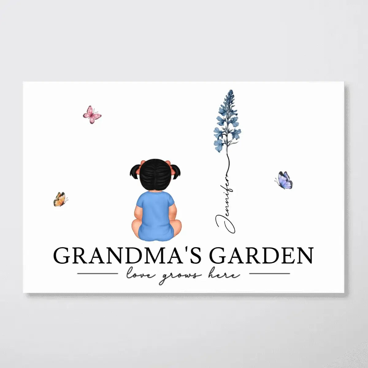 Grandma - Love Grows Here Grandma Garden Birth Month Flowers - Personalized Poster (VT) Poster The Next Custom Gift