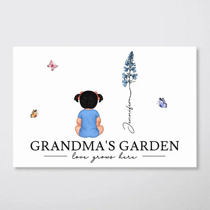 Grandma - Love Grows Here Grandma Garden Birth Month Flowers - Personalized Poster (VT) Poster The Next Custom Gift