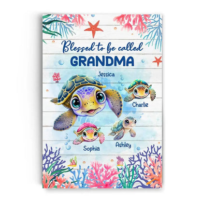 Grandma Mom Turtle Personalized Poster, Mother's Day Gift  The Next Custom Gift