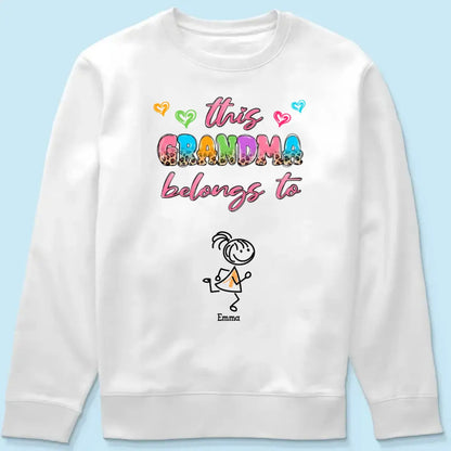 Grandma - This Grandma Belongs To Colorful Half Leopard Drawing - Personalized Shirt The Next Custom Gift