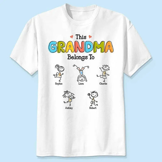 Grandma - This Grandma Belongs To Drawing - Personalized Shirt