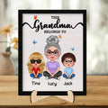 Grandma - This Grandma Belongs To - Personalized 2-Layer Wooden Plaque Wooden Plaque The Next Custom Gift
