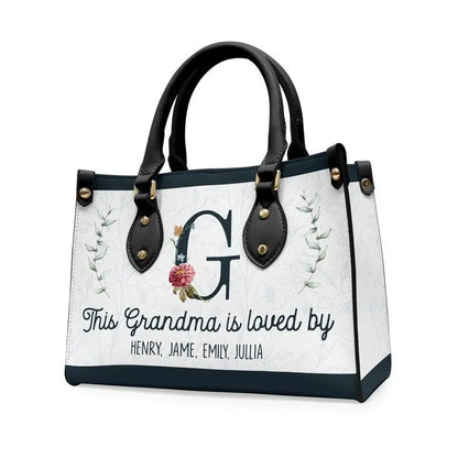 Grandma- This Grandma Is Loved By - Personalized Leather Bag - The Next Custom Gift  Leather Handbag