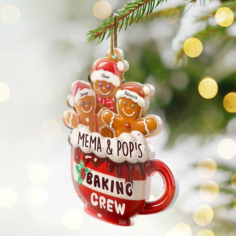 Grandma Grandpa Mom Dad Perfect Batch Gingerbread - Personalized Custom Shaped Acrylic Ornament