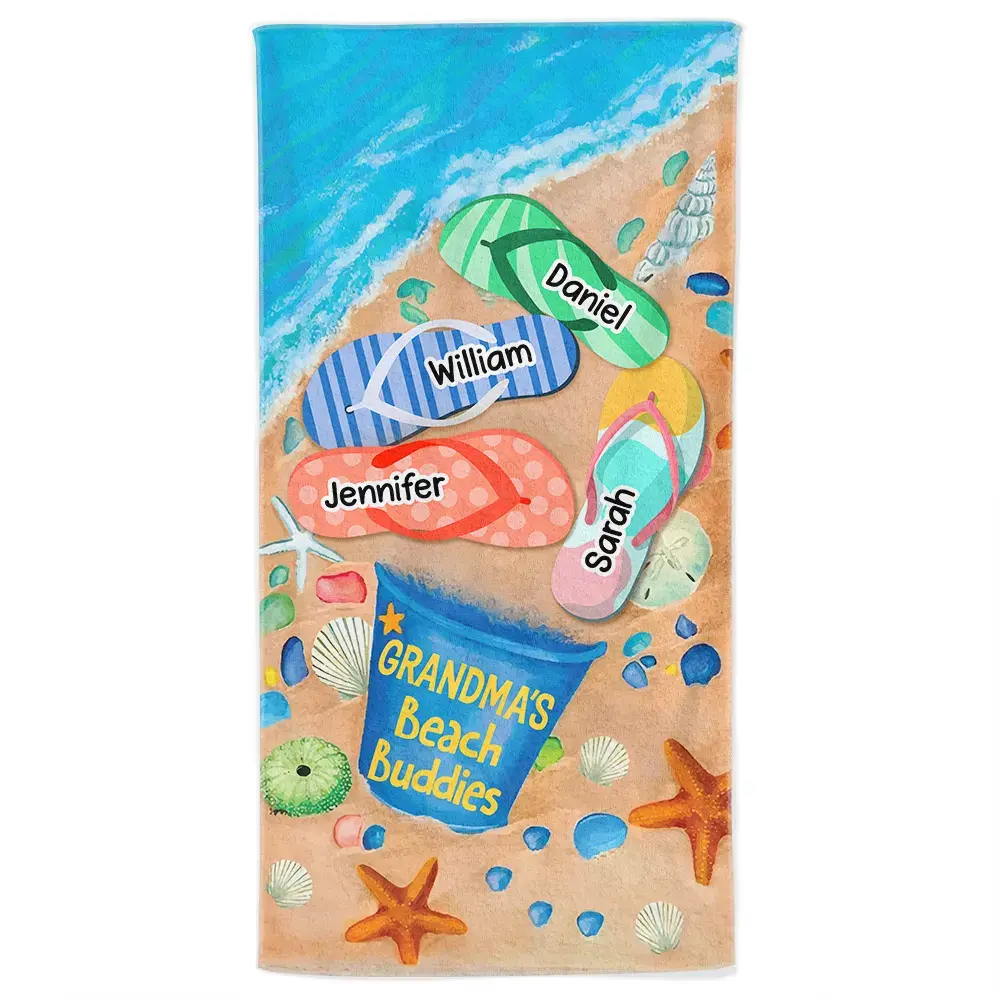 Grandma's Beach Buddies - Personalized Beach Towel Beach Towel The Next Custom Gift