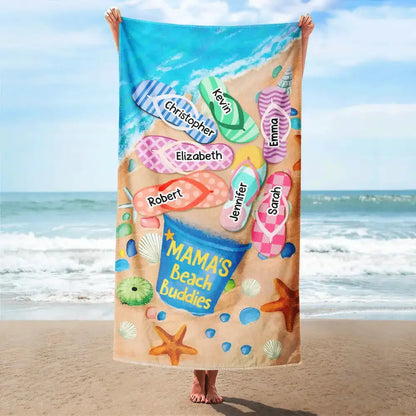 Grandma's Beach Buddies - Personalized Beach Towel Beach Towel The Next Custom Gift