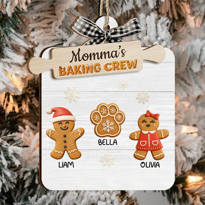 Grandma's Favorite Cookies 3D Effect - Personalized Wooden Ornament