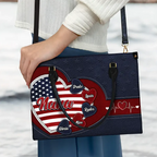 Grandma's Little Sweethearts US Flag - Personalized Leather Bag
